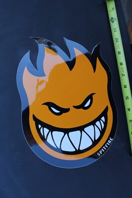 SPITFIRE Skateboard Wheels Black Orange Flame Face Large