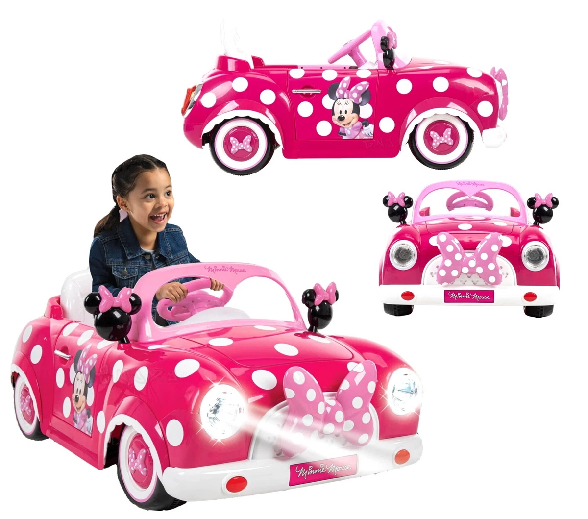 Voiture Électrique pour Enfants Minnie Mouse 6 V Machine Électrique Feux et  Son