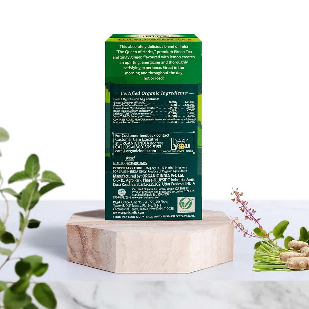 Lemon Ginger 25 Infusion Teabags Free Shipping