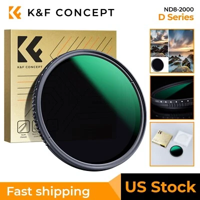 K&F Concept ND8-ND2000 Filter Variable ND Camera Lens 52/55/58/62/67/72/77/82mm