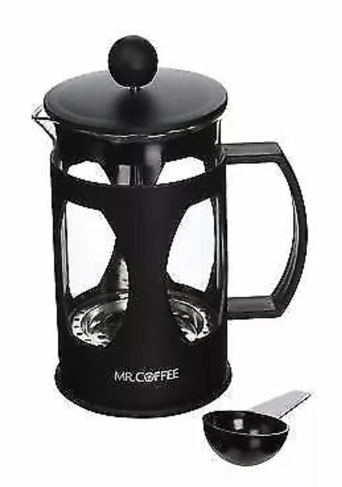 Mr. Coffee French Coffee Press Brews 20 oz Modern Design Easy to Clean
