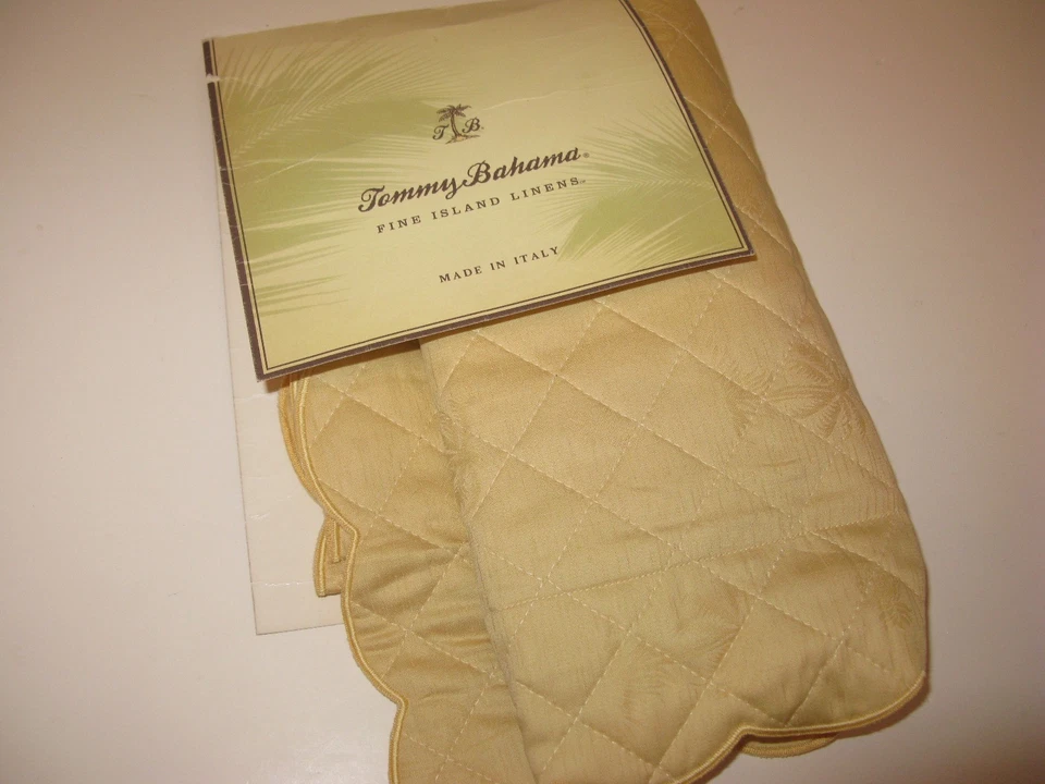 2 Tommy Bahama Sferra MONACO PALM плетеные бриллиантовые стежки стеганые европейские наволочки $288 - Изображение 2 из 3