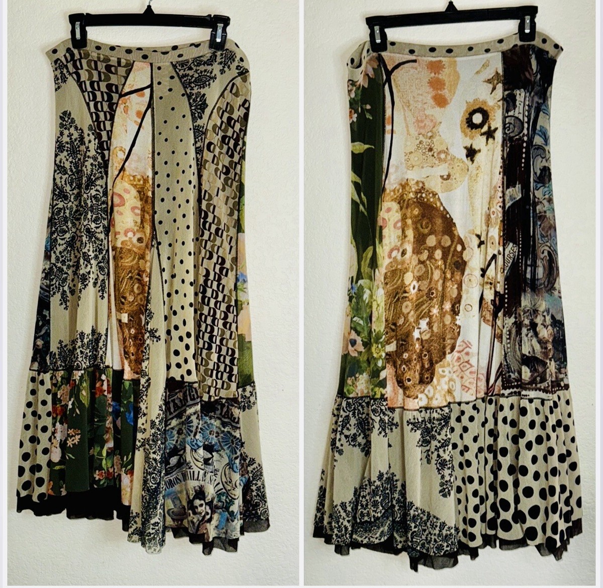 FUZZI JEAN PAUL GAULTIER Vintage Mixed Print Patchwork Polka FUZZI JEAN PAUL GAULTIER Vintage Mixed Print Patchwork Polka