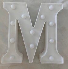 LED LIGHT UP LETTER M 8" STANDING ALPHABET