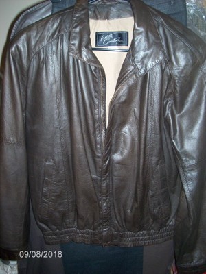 robert comstock vertical leather jacket
