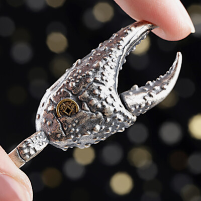 A24 Pendant Crab Crab Tongs Antique Coin Sterling Silver 925  