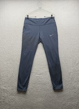 Nike Running Leggings Womens Large L 28" Inseam Reflective Power Flash Epic Gray