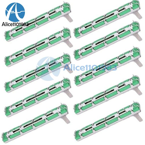 4 Pz Stereo A 2 Canali 75mm 7.5 Cm Arancione Mixer Slide Potenziometro Slider D10K D103 Per BEHRINGER Soundcraft Faders - Foto 3