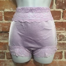 Rhonda Shear Lilac Purple Lace Trim Pin-Up Retro Style Panty Panties New