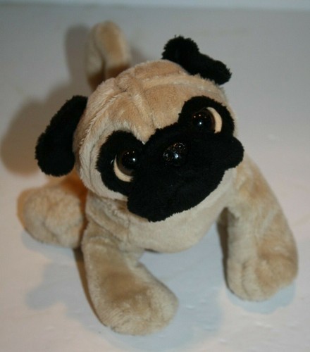 Webkinz Pug Dog Plush Stuffed 8" Soft Toy HM105 Beige Black Puppy Ganz No Code 1 - Picture 2 of 12