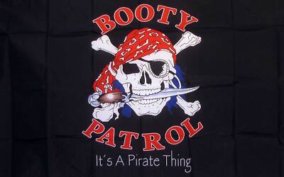 PIRATE BOOTY PATROL 3'X 5' FLAG POLY-055