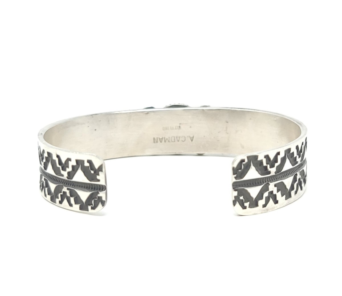 Andy Cadman Navajo Sterling Silver Fox Turquoise Stacker Style
