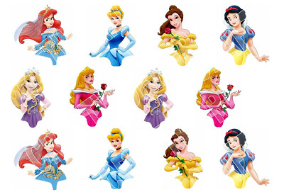 24 Half Body Princess Theme Party Edible Wafer Cup Cake Toppers | eBay UK