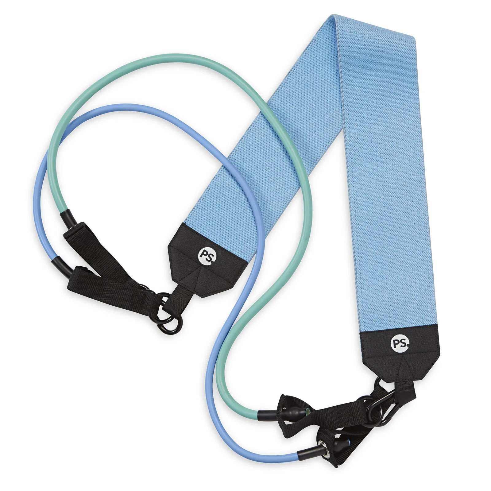 PS. Hip Trainer Fabric Squat Belt & 2 Resistances Strength Cords - Light, Medium