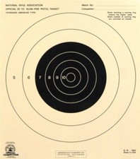 B-16 B16 Nra Official 25 Yard Slow Fire Pistol Target 100 Tag Free Shipping