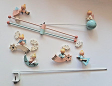 Vintage Hand Painted By Irmi Mobile Baby Crib Collectible - ANGELS