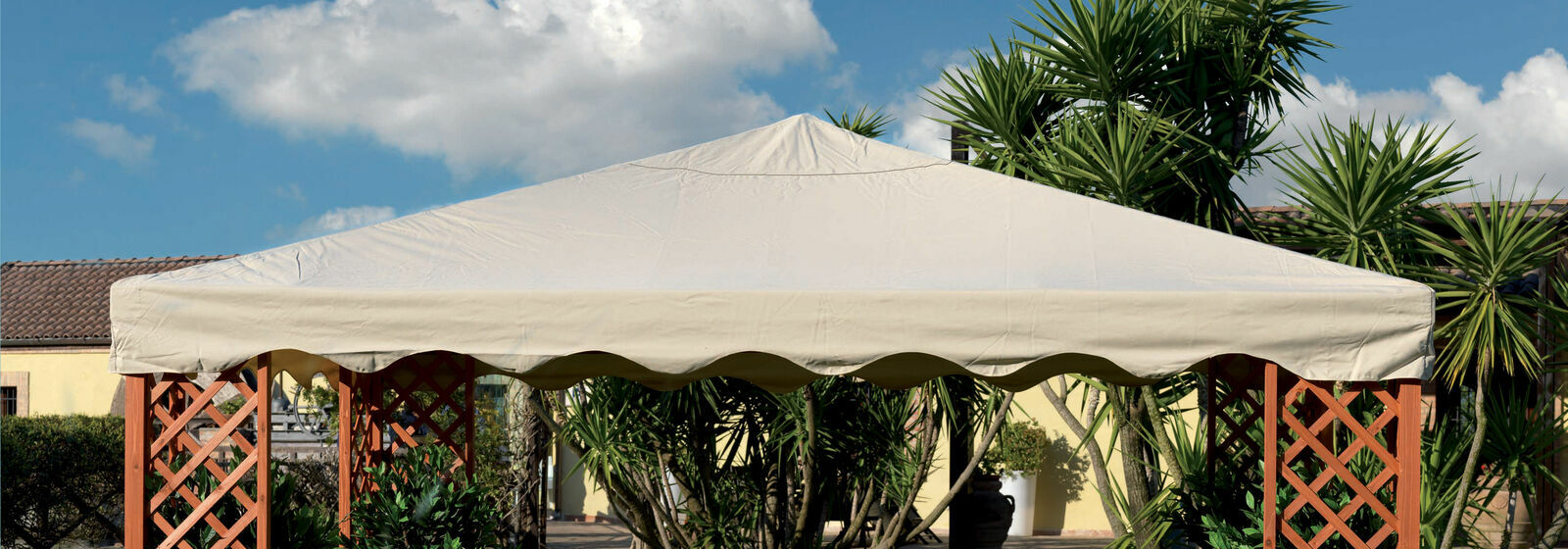 Copertura Gazebo Maxima 3x4 PVC 400g Telo Ricambio 50509 Ecrù