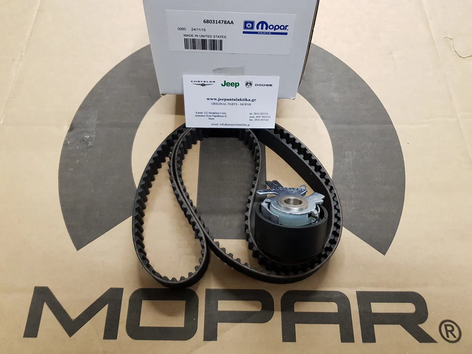 Kit de correa de distribución Jeep Wrangler 2007-2019 2.8CRD 2.8TD nuevo OEM Mopar 68031478AA Foto 2 de 2