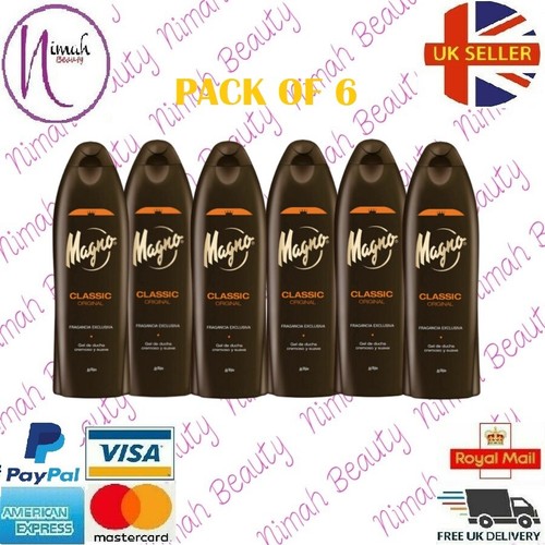 (Pack of 6)Magno Classic Orignal Spanish Shower Gel La Toja 550 ml UK