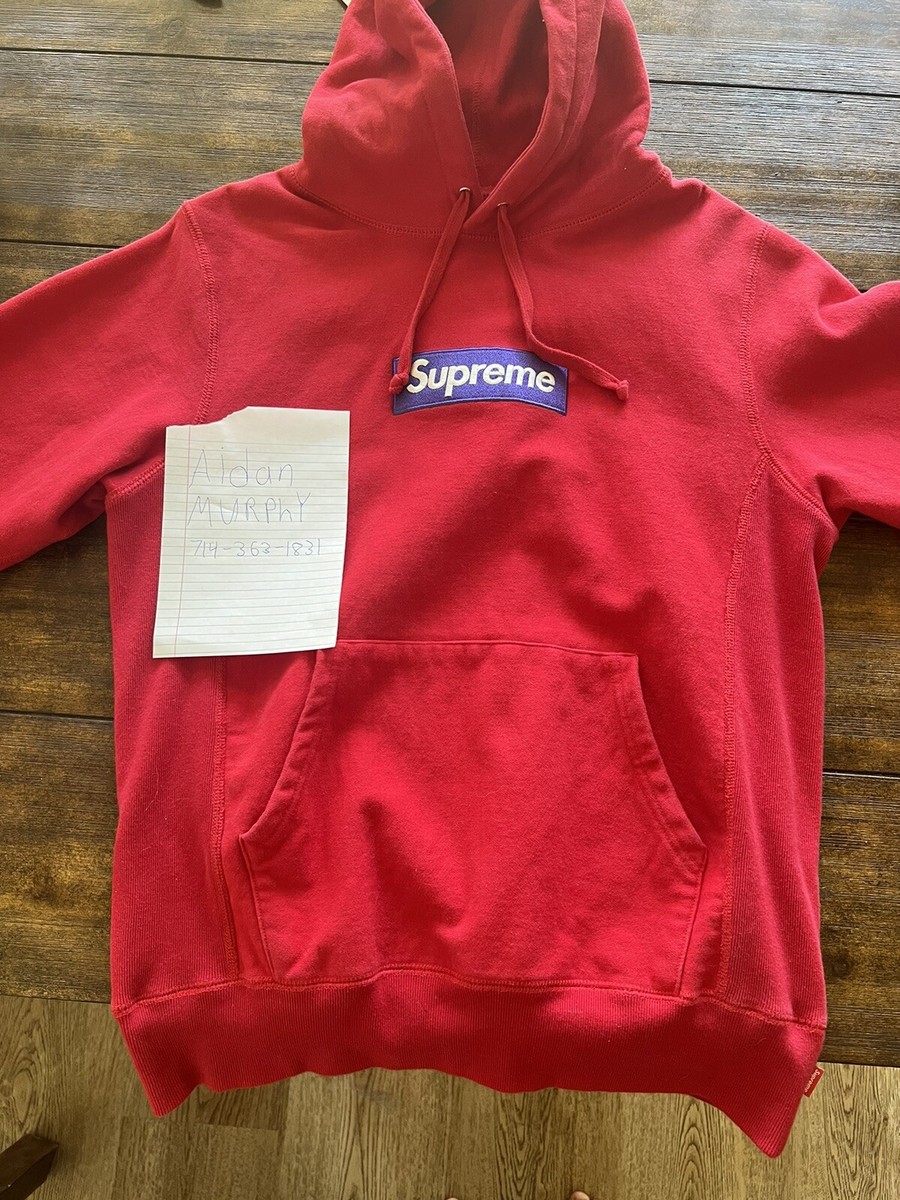 Supreme Box Logo Hoodie FW17 Red Purple - Size Small | eBay