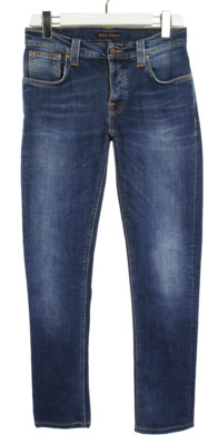Nudie Grim Trim Crosshatch Worn IN Herrenjeans W30 L31 Stretch Neu Whiskers