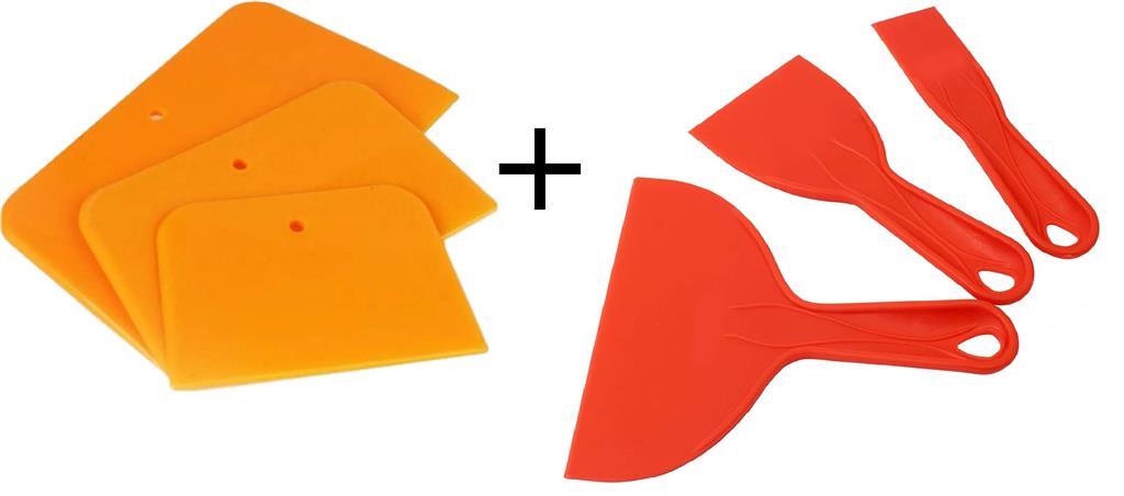 6 x Plastic Car Body Work Filler Repair Scrapers Spreader Putty Mixing Spatulas