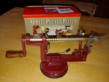 BACK TO BASICS APPLE/POTATO PEELER-USED 1-BEEN ON SHELF FOR YEARS FOR DISPLAY