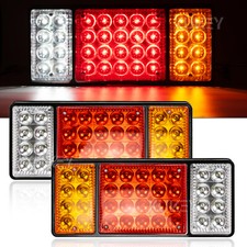 Pair Trailer Light Stop Rear Tail Light Indicator Reverse 36 LED Truck Lorry Van
