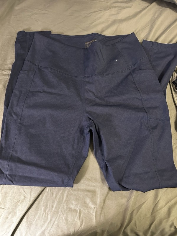 Mondetta Performance High-Rise Pocket Leggings Blue XL Women’s Yoga Gym