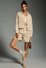 Anthropologie Dolan Houndstooth Printed Jacket Small