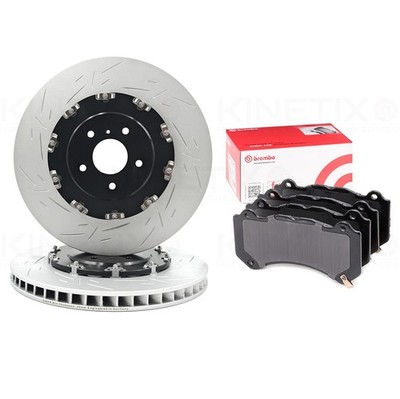 FÜR NISSAN R35 GTR 07-11 ZWEITEILIGE SCHWIMMENDE BREMSSCHEIBEN BREMBO BELÄGE VORNE 380mm