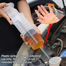 Large Capacity Syringe Reusable Pump Oil Measuring with 100-550ml 1M Clear Tube