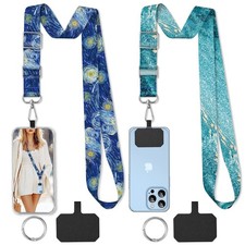 2 Pack Phone Lanyard Cell Phone Lanyard Crossbody Adjustable Phone Strap for ...