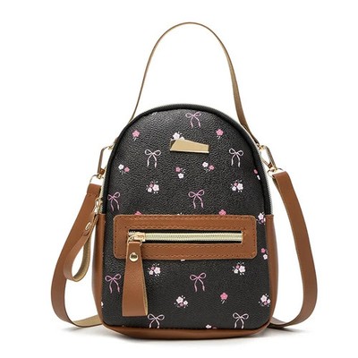 Deluxe Women's Small Backpack, Detachable Strap, Front Pocket