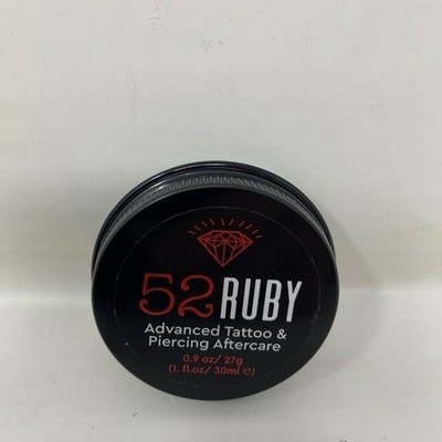 52 Ruby Tattoo & Piercing Aftercare Balm, Black Jar, 30ml