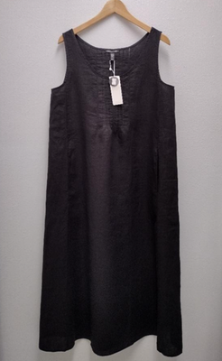 Eileen Fisher New Size S-M Black Organic Linen Dress | eBay