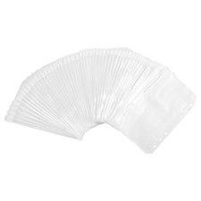 50PCS Zipper Folders for 6- Binder PVC Cash Budget Envelopes Zipper Bag K6G1