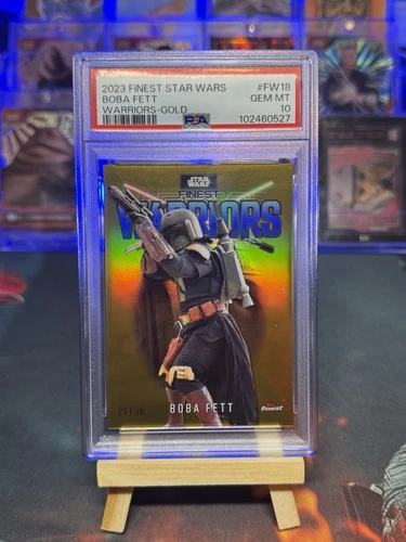 2023 Topps Star Wars Finest Boba Fett Finest Warrior /50 Graded PSA 10
