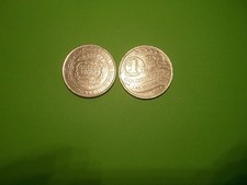 2 Münzen, 1 Dollar, Spielemünzen Chips USA Las Vegas, vom Casino Golden Nuggets
