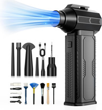 Compressed Air Duster, 130,000RPM Ultra-Powerful Cordless Electric Air Duster wi