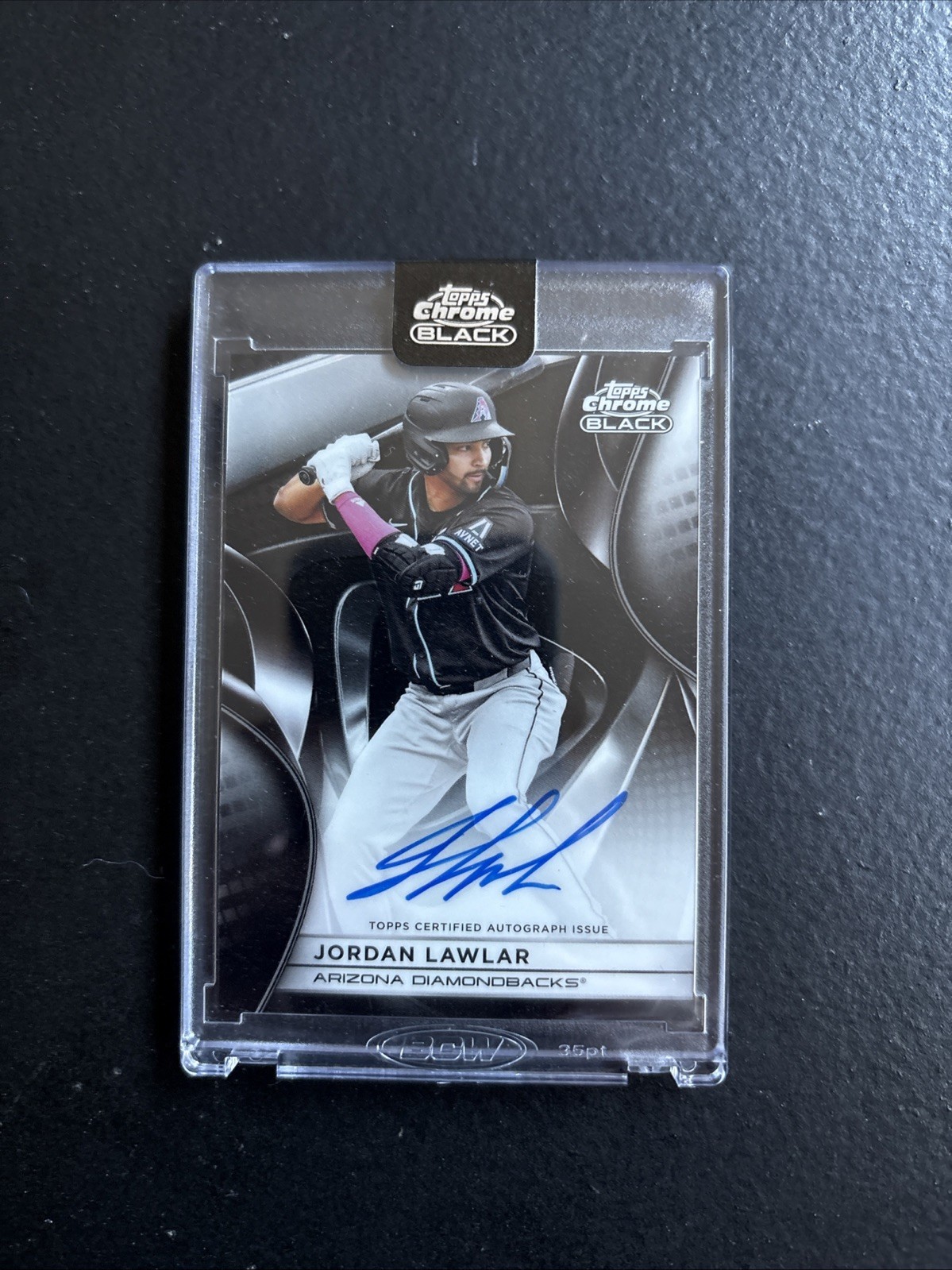 2025 Topps Chrome Black - Autographs Jordan Lawlar #CBA-JLA (AU) Sealed In Mag