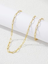 Mens Womens Stainless Steel 4mm Paperclip Link Chain Necklace #N287