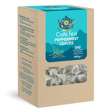 Cafe Tea Peppermint Leaves Teabags Caffeine Free Refreshing Herbal Tea 240 Pack 0.07 per strip
