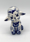 Gzhel Hand Made Blue & White Lamb Figurine Russia 4" Cow