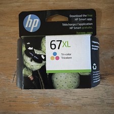 HP 67XL High Yield Tri-Color Original Ink Cartridge Exp 10/2024 New In Box.