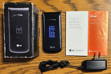 LG Exalt VN360 - Gray and Silver Verizon Rare Cellular Flip Phone - Boxed