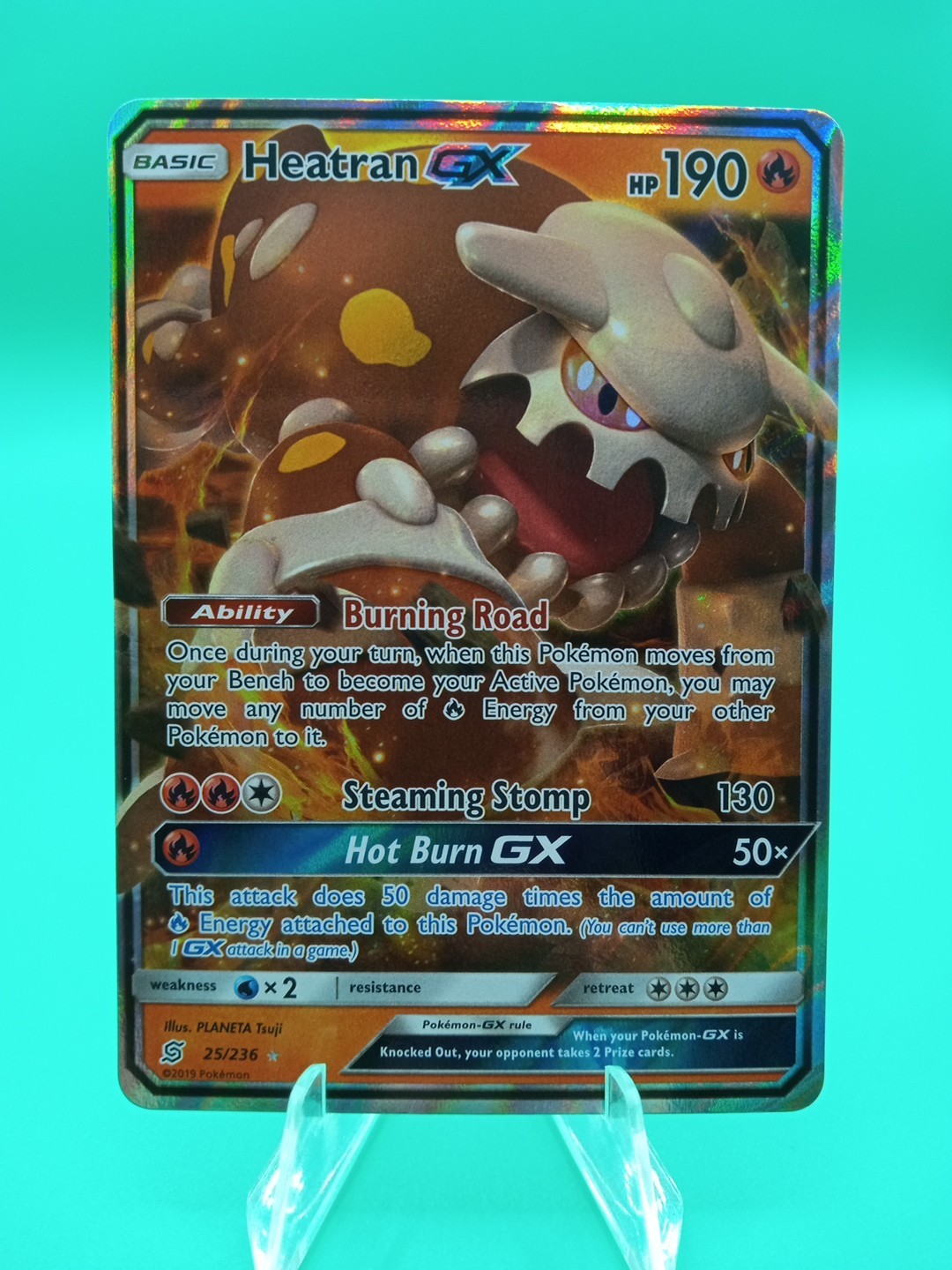 2019 Pokemon Unified Minds Heatran Gx #25 Extremely LP