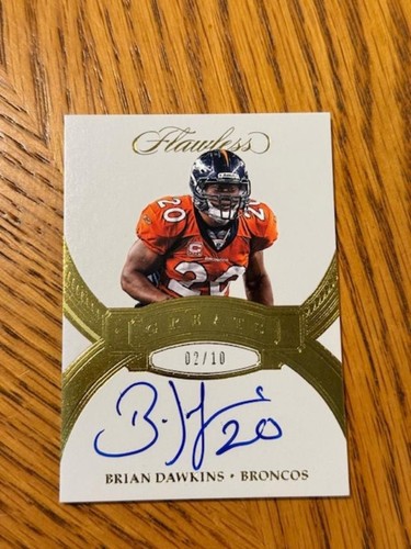 Brian Dawkins 2017 Panini Flawless Greats on card autograph # 2/10 - BRONCOS