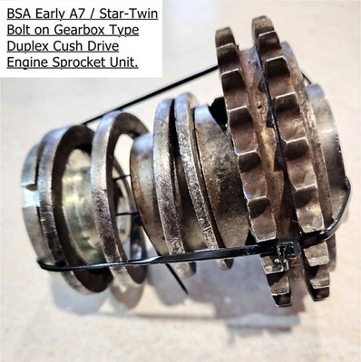 BSA Early A7 Plunger/Star-Twin Duplex Cush Drive Engine Ritzel 2-Lobe 27T Unit