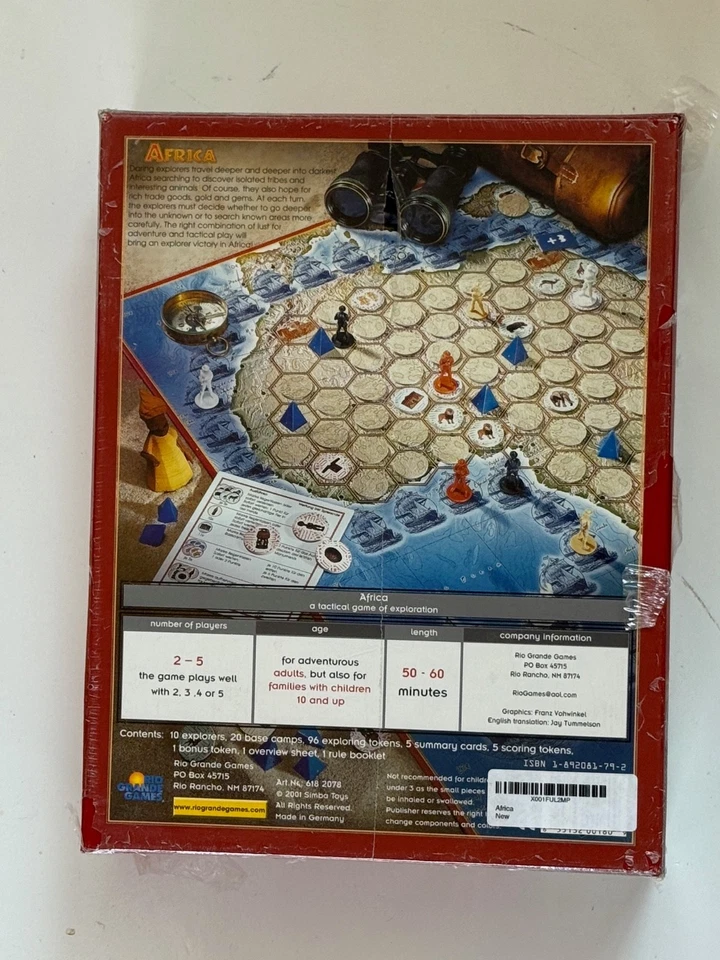 AFRICA Board Game Reiner Knizia 2001 by Rio Grande Games New Factory Sealed OOP - Image 2 of 4